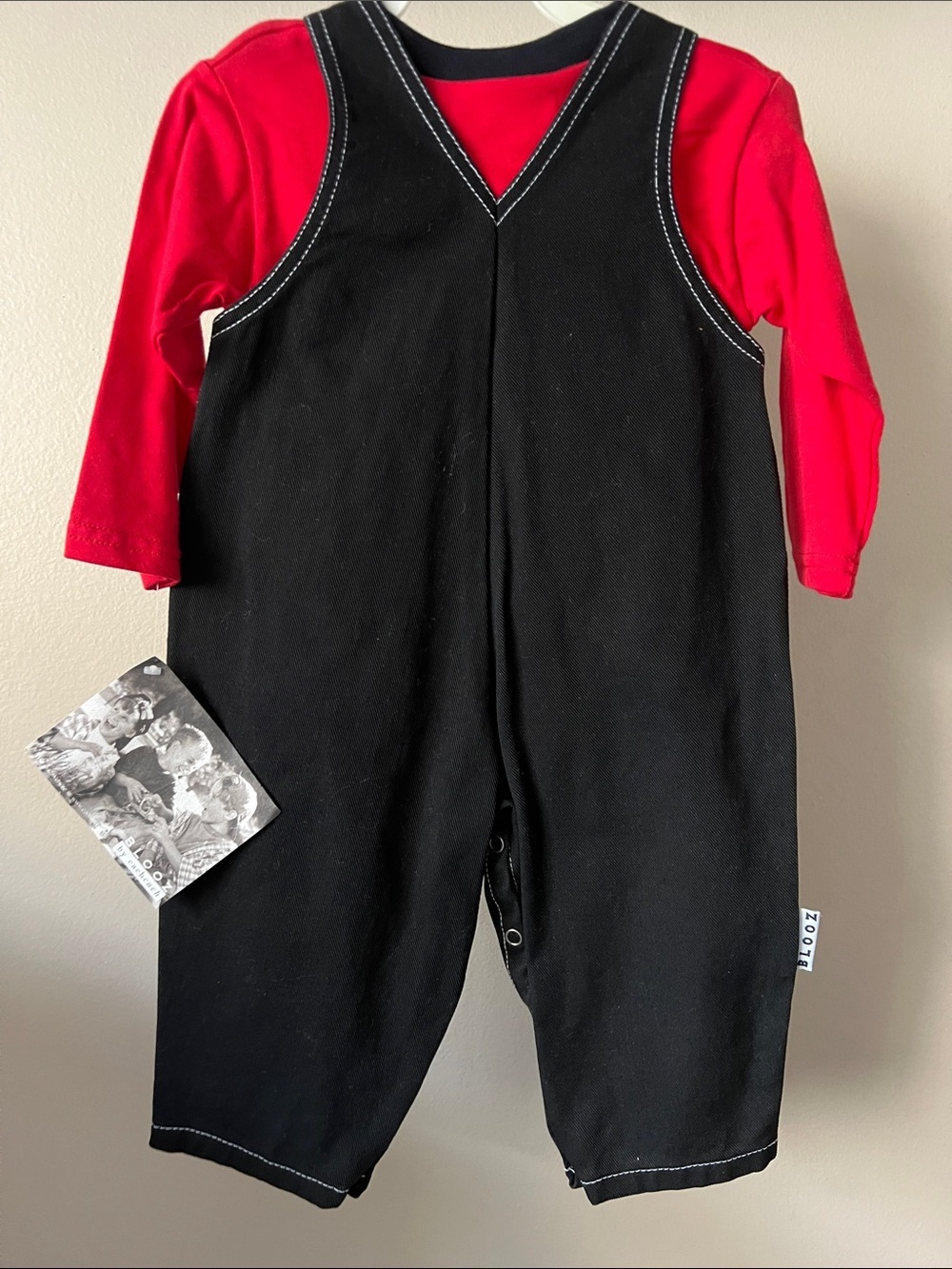 Vintage Blooz Red & Black Fire Truck Overalls for Kids - Picture 8 of 8